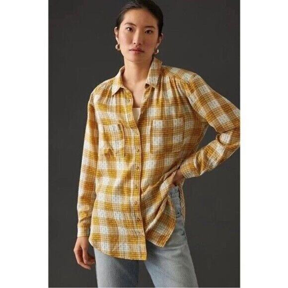 Pilcro Tops - Anthro Pilcro Relaxed Button Down Shirt Sz Small